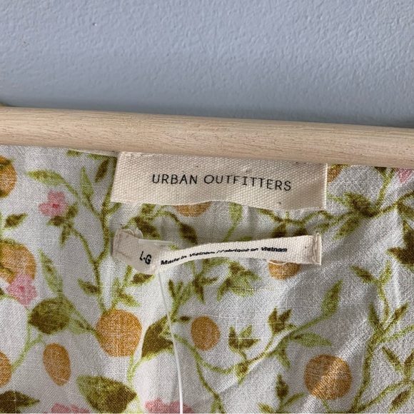 Urban Outfitters UO Bettie  Twist-Front Orange Floral Mini Dress NWT New Large L - Picture 7 of 11